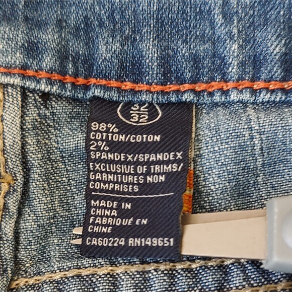 Buffalo David Bitton Ash X Basic Jeans 32x32 Blue Skinny Stretch Distress(34x32) - Picture 10 of 12